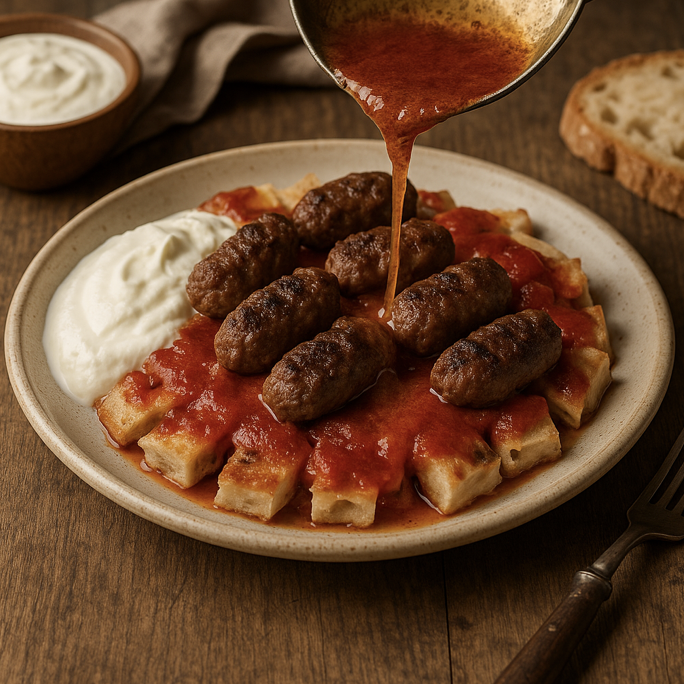 İskender Usulü Pideli Köfte